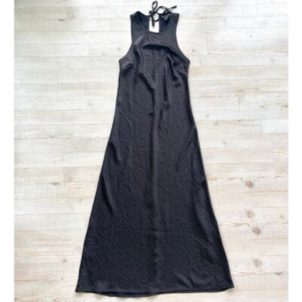 House of Harlow 1960 Black Satin Maxi Dress